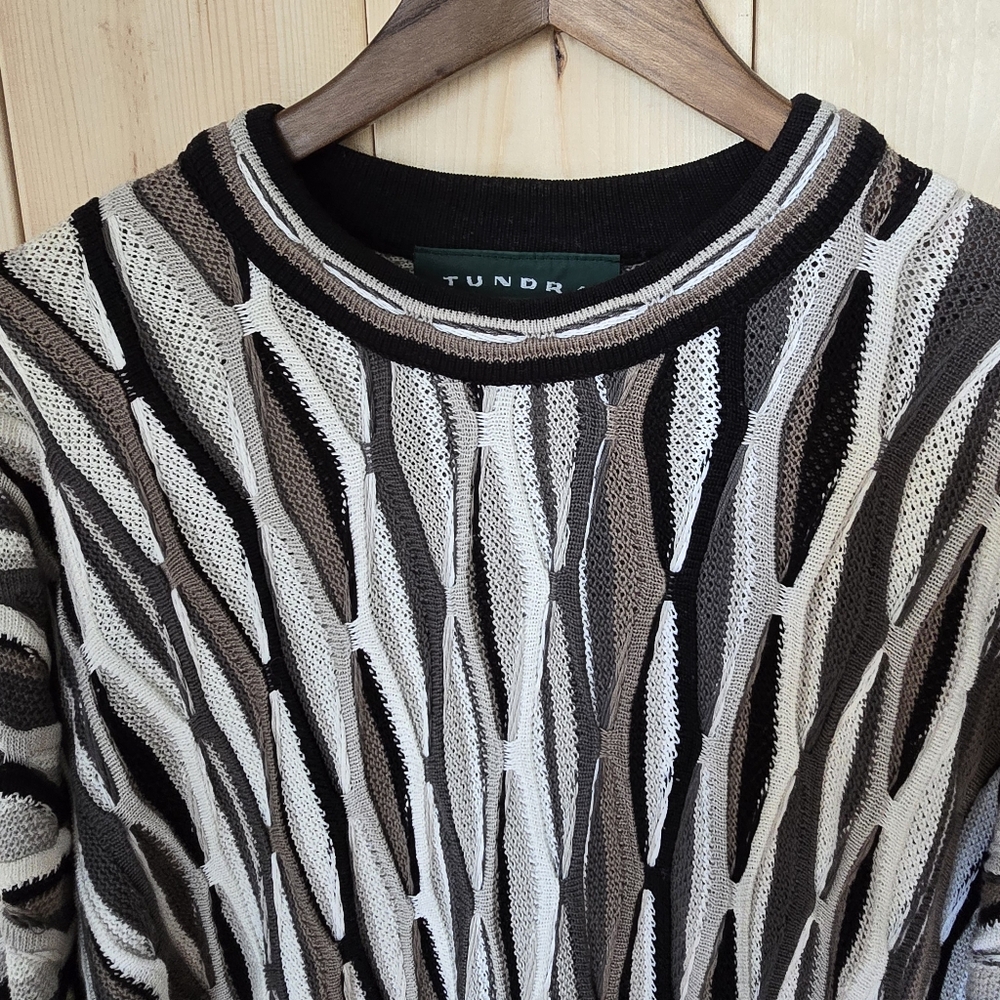 Vintage Tundra Canada Coogi 3D Knit Sweater Mens Medium - Picture 8 of 13